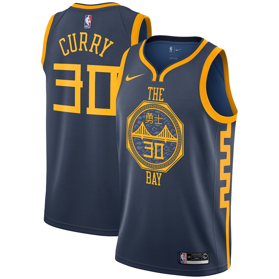 Men's Nike Golden State Warriors #30 Stephen Curry Navy NBA 2018/19 Swingman Jersey Men's Nike Golden State Warriors #30 Stephen Curry Navy NBA 2018/19 Swingman Jersey